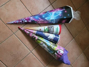 4 x Schultüte Schultüten Tüll Einhorn Schmettling Filzborte 83 / 70 / 50 cm - Bild 1 von 3
