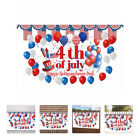 White 100d Polyester Fabric Independence Day Banner Photo Backdrop