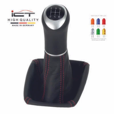 Polaina perilla de cambio TIC. para Audi A4 B5 tipo 8D - puntada 07/1999. LED C10 rojo Foto 1 de 4