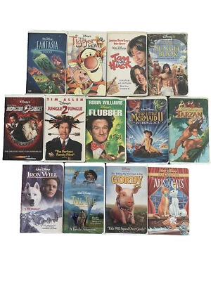 Walt Disney VHS Lot, Vintage, Used 1984-1995,Tarzan, Flubber, Aristocats etc. - Image 1 of 4