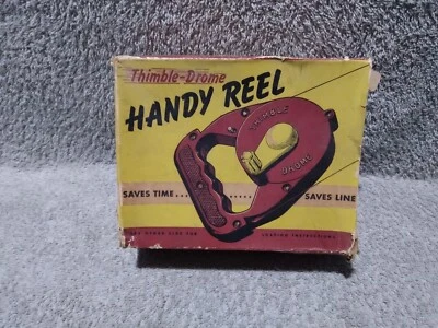 L.M. COX*THIMBLE DROME*MODEL AIRPLANE PART*HANDY REEL*CAT. # 701*NOS*NIP* - Image 1 of 4