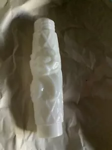 EXCELLENT CONDITION Vintage Milk Glass Flowered Bullet Lamp Shade - 8.5”L - Picture 1 of 6
