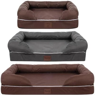 Pet Cat Dog Bed Washable Removable Cover Thick Padded Base Water Resistant S M L - Image 1 of 4