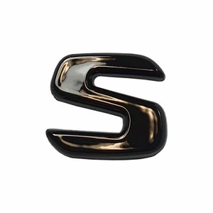 3D-Relief-Buchstabe schwarz glänzend S Auto Aufkleber - Bild 1 von 1