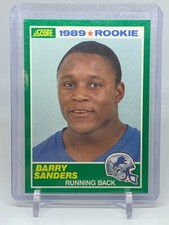 BARRY SANDERS 1989 Score Football Rookie Card #257 DETROIT LIONS