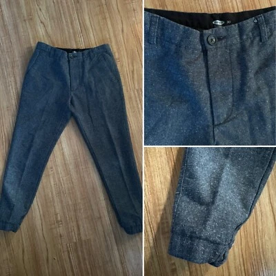 Pantalón Jogger Vintage Antiguo Gris Marino Mezcla Algodón Moteado Cónico Talla 30 Foto 1 de 4