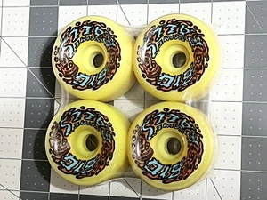 Ruedas de monopatín vintage NOS Santa Cruz Big Balls 65 mm 92a amarillo sellado - Imagen 1 de 10