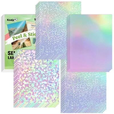 75 PK Hojas Laminadas Autoadhesivas Transparente Holográficas Adhesivas No Necesita Máquina Foto 1 de 4