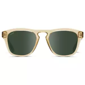 DASH Modern Unisex Sunglasses in Champagne Crystal Green by WMP Eyewear - Picture 1 of 6