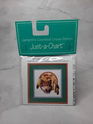 Vintage Janlynn Counted Cross Stitch Just a Chart Brother Wolf 10.5x10.25 - Image 1 of 4