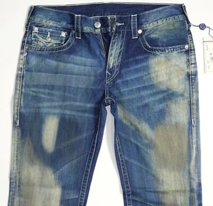 $310 NEW True Religion Jeans Size W36/WAIST ACROSS 19"xL34 Straight 100% Cotton - Picture 1 of 12