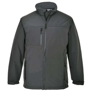 Chaqueta softshell Portwest TK50 para hombre resistente al agua a prueba de viento gris, mediana - Imagen 1 de 2