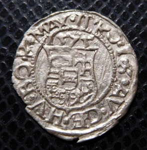 UNGARN / MIKSA - MAXIMILIAN (1564-1576) / SILBERDENAR 7./ 1575 K-B - Bild 1 von 2