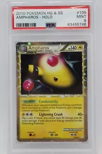AMPHAROS 105/123 PRIME HG & SS HOLO PSA 9 POKEMON CARD - Bild 1 von 2