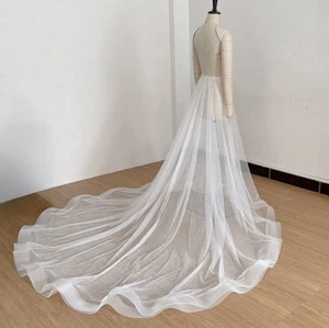 Double-layer Detachable Wedding Train, Wedding Dress Train, Bridal Gown Separate - Picture 1 of 8