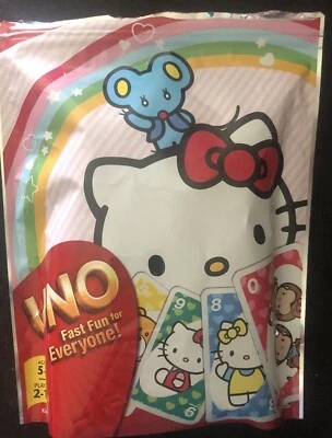 CARDINAL UNO CARD GAME HELLO KITTY Opened Bag Complete Rare  - Image 1 of 4