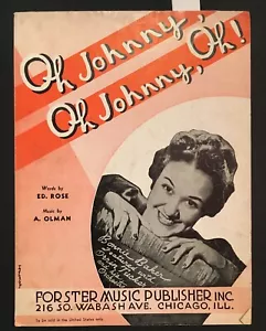 Oh Johnny Oh Johnny Oh! Vintage Sheet Music - Bild 1 von 3