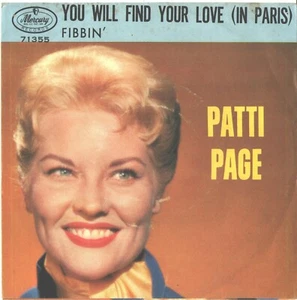 PATTI PAGE--PICTURE SLEEVE + 45--(FIBBIN')--PS--PIC--SLV - Picture 1 of 1