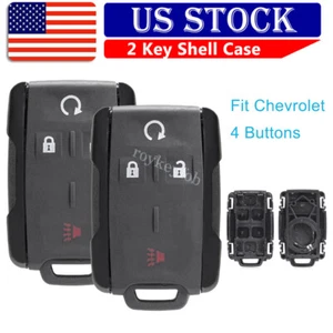 2 For 2017 2018 2019 Chevrolet Silverado GMC Sierra Remote Key Fob Shell Case 4B - Picture 1 of 7