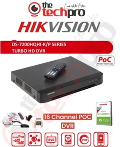 Hikvision 16 canali POC DVR 4K Turbo DS-7216HQHI-K2 Registratore di sicurezza a circuito chiuso - Foto 1 di 2