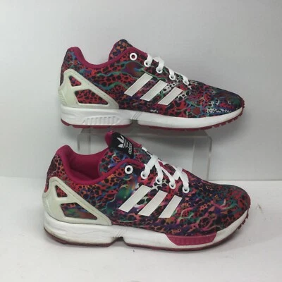 Adidas Torsion Zx Flux Running Shoes Womens Size 6.5 Trainers Pink Art Design - Image 1 of 4