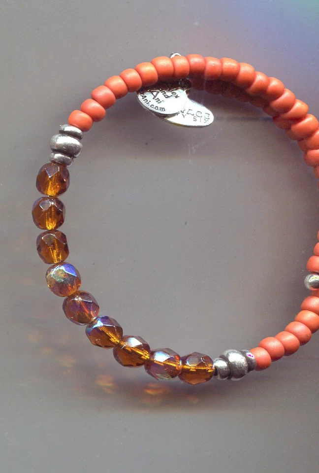 ALEX & ANI PLATA canela ámbar envoltura pulsera vintage 66 Foto 1 de 1