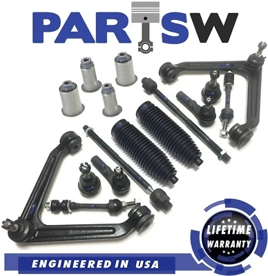 Kit de suspensión de 16 piezas para Dodge Ram 1500 tracción trasera solo brazos de control superiores/extremos de varilla de amarre Foto 1 de 3