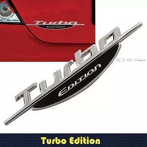 3D STICK ON TURBO EDITION EMBLEM DECAL ABS CONSTRUCTION CAR TRUCK SUV'S BOAT - Bild 1 von 3