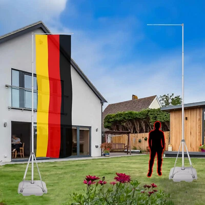 Mobiler Fahnenmast ALU bis 5 Meter Schiebemast Teleskopmast Alumast Aluminium - Bild 1 von 4