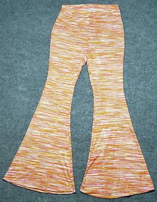 Брюки расклешенные женские Rue21 1X оранжевые с высокой талией эластичные ретро новые - Изображение 1 из 4