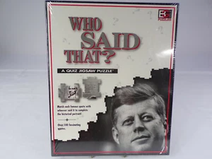 Vintage NEW SEALED “Who Said That? 252 Piece Quiz Jigsaw Puzzle Buffalo Game JFK - Picture 1 of 7