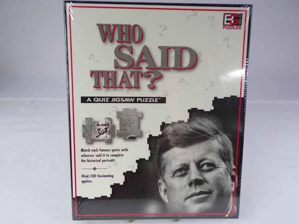 Who Said That? a Quiz Jigsaw Puzzle Buffalo Games 252 PC 100 Quotes