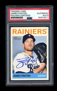 JAMES PAXTON SIGNED MINT 2013 TOPPS HERITAGE MINORS ROOKIE CARD PSA/DNA MARINERS - Bild 1 von 2