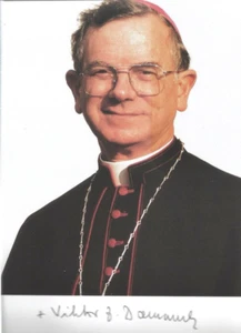 Autograph Viktor Josef DAMMERTZ 2020 † Bishop of Augsburg, German Benedictine xyz - Picture 1 of 1