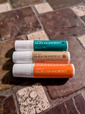MELALEUCA Sun Shades Lip Balm SPF 15 ~ Mountain Mist, Pina Colada, & Vanilla Bean ~ NEW