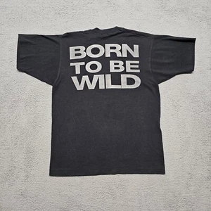 Vintage Motorcycle T Shirt Hamilton Hogs  " Born To Be Wild" Single Stitch Large - Picture 1 of 21