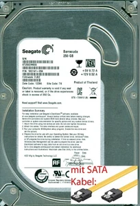 Seagate Barracuda 250GB HDD Festplatte ST250DM000 3,5 Zoll 7200rpm SATA 6Gb/s - Bild 1 von 2
