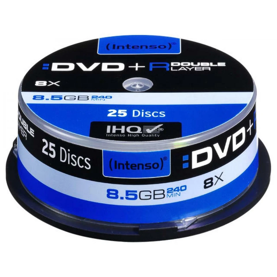25 Intenso Dvd+r 8,5 Gb Double Layer 4311144 (4034303008384) - Bild 1 von 2