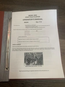 Kinze Model 3600 Twin Line Pivot Fold Planter Operators Manual Year 2015-UP - Picture 1 of 9
