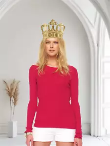 Maglione girocollo MICHAEL Michael Kors rosa a costine in maglia - Taglia ⇒ Extra Large - Foto 1 di 5
