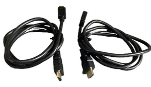 HDMI Mini to HDMI Standard Cable with Ethernet - 4K 30Hz High Speed (2) Cables - Picture 1 of 5