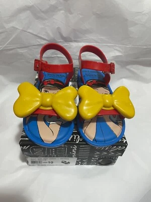 New Mini Melissa Girls Snow White Sandals Size 10 - Image 1 of 4