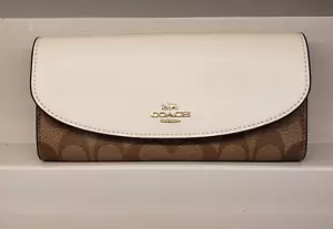 Coach Signature PVC Slim Envelope Wallet - NWT - Picture 1 of 10