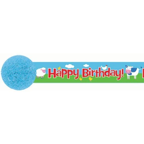 Barnyard весело ферма животных милый детей день рождения вечеринки украшение креп стример - Изображение 1 из 1