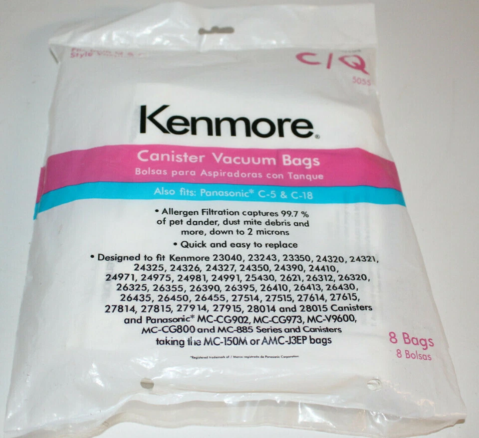 5055 Kenmore Canister 3 Bags Vacuum Cleaners Sears Genuine Disposable Paper