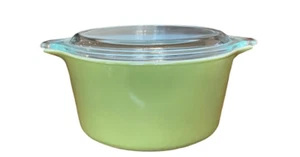 Pyrex 1 Quart Dish & Lid 470 Verde Avocado 473 Ovenware Casserole Retro VTG - Picture 1 of 9