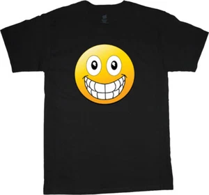 Funny Smiley Face Emoji T-shirt Mens Graphic Tee Shirt - Picture 1 of 1