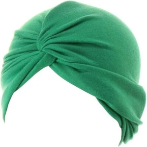 Chemo Sleep Turban Headwear Scarf Beanie Cap Hat for One Size, Dark Green - Picture 1 of 2