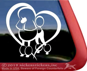 Poodle Love | Quality Vinyl Continental Standard Poodle Dog Window Decal Sticker - Bild 1 von 1