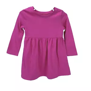 Old Navy Toddler Girls Fuschia Pink Fit & Flare Jersey Dress Size 18-24M NEW - Picture 1 of 3